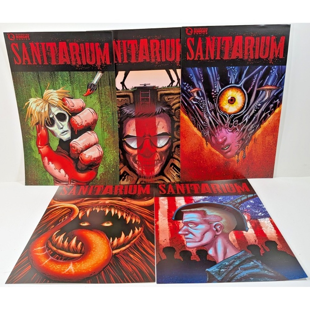 Guardian Knight Comics Sanitarium Art Print Lot 5 Posters 11x17 Horror Indie Art
